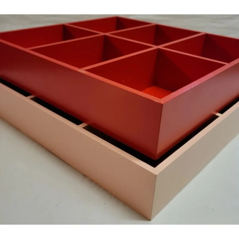 Both Bullseye Playground Wooden Tiered Tray Crate Cubby 2023 Valentine Pink Red